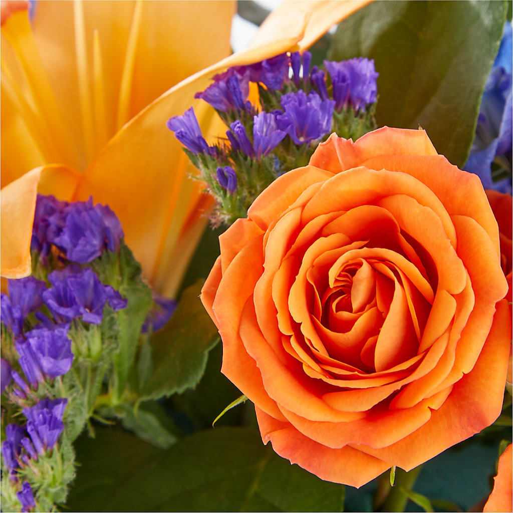 Radiant Citrus Box Bouquet – Rhonda Wolke Designs, Ottawa OH