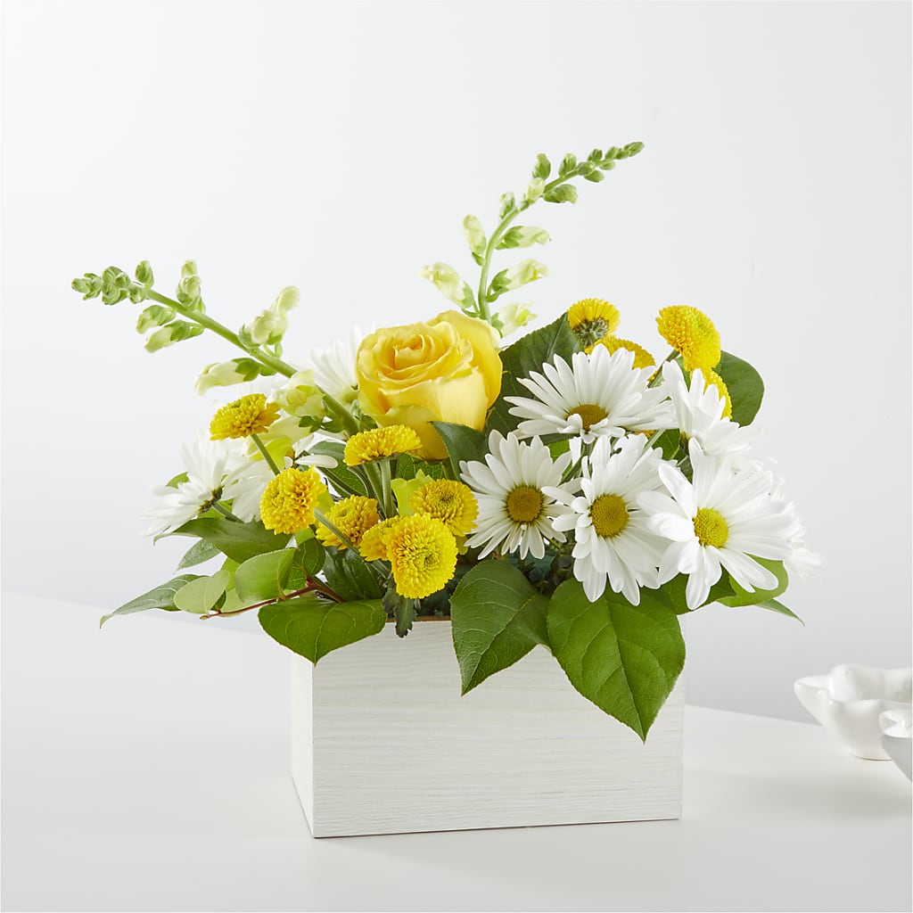Sun Salutation Box Bouquet – Rhonda Wolke Designs, Ottawa OH