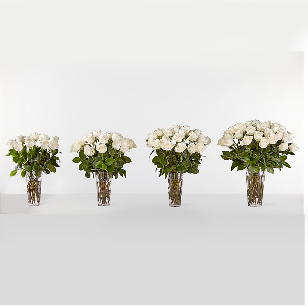 Long Stem White Rose Bouquet – Rhonda Wolke Designs, Ottawa OH
