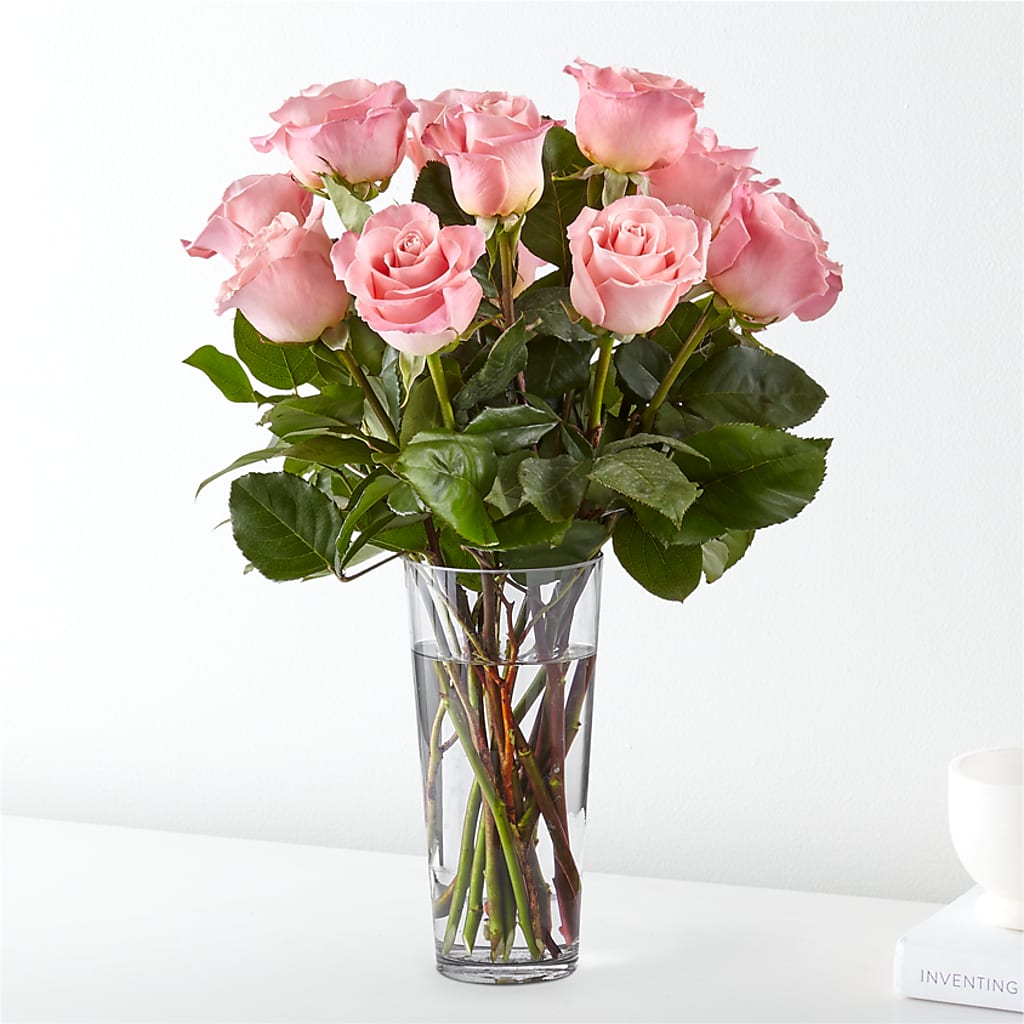 Long Stem Pink Rose Bouquet – Rhonda Wolke Designs, Ottawa OH