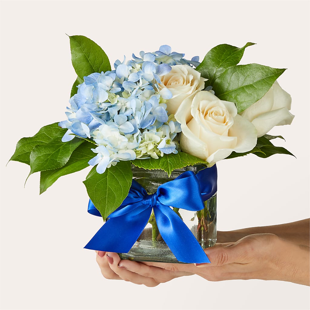Sky Blue Delight Bouquet – Rhonda Wolke Designs, Ottawa OH