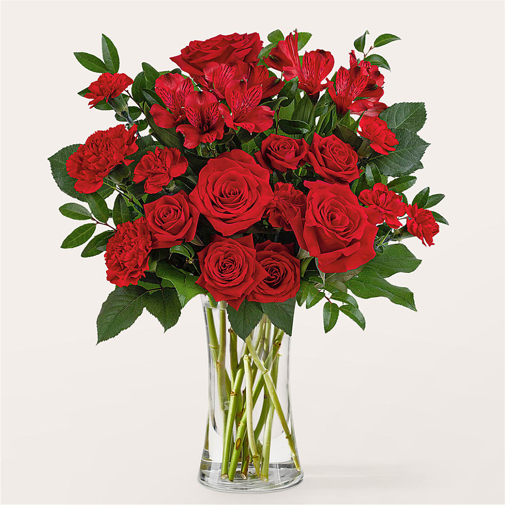 Brilliant Ruby Bouquet – Rhonda Wolke Designs, Ottawa OH