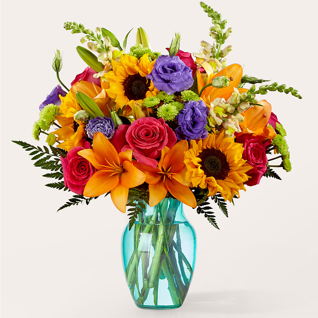 Double Rainbow Bouquet – Rhonda Wolke Designs, Ottawa OH