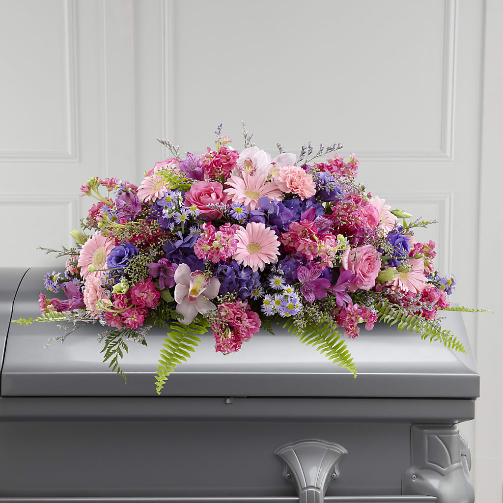 Glorious Garden Casket Spray – Rhonda Wolke Designs, Ottawa OH