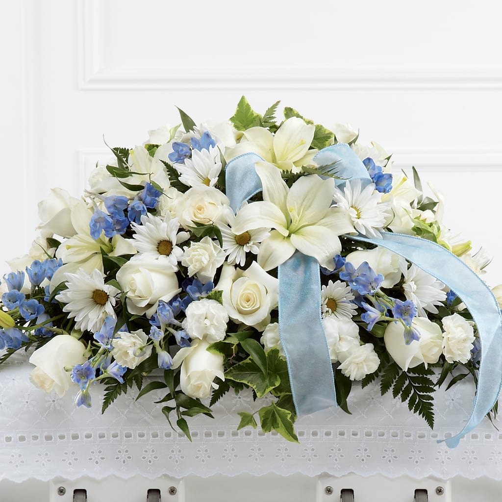 Tender Treasure Casket Spray – Rhonda Wolke Designs, Ottawa OH
