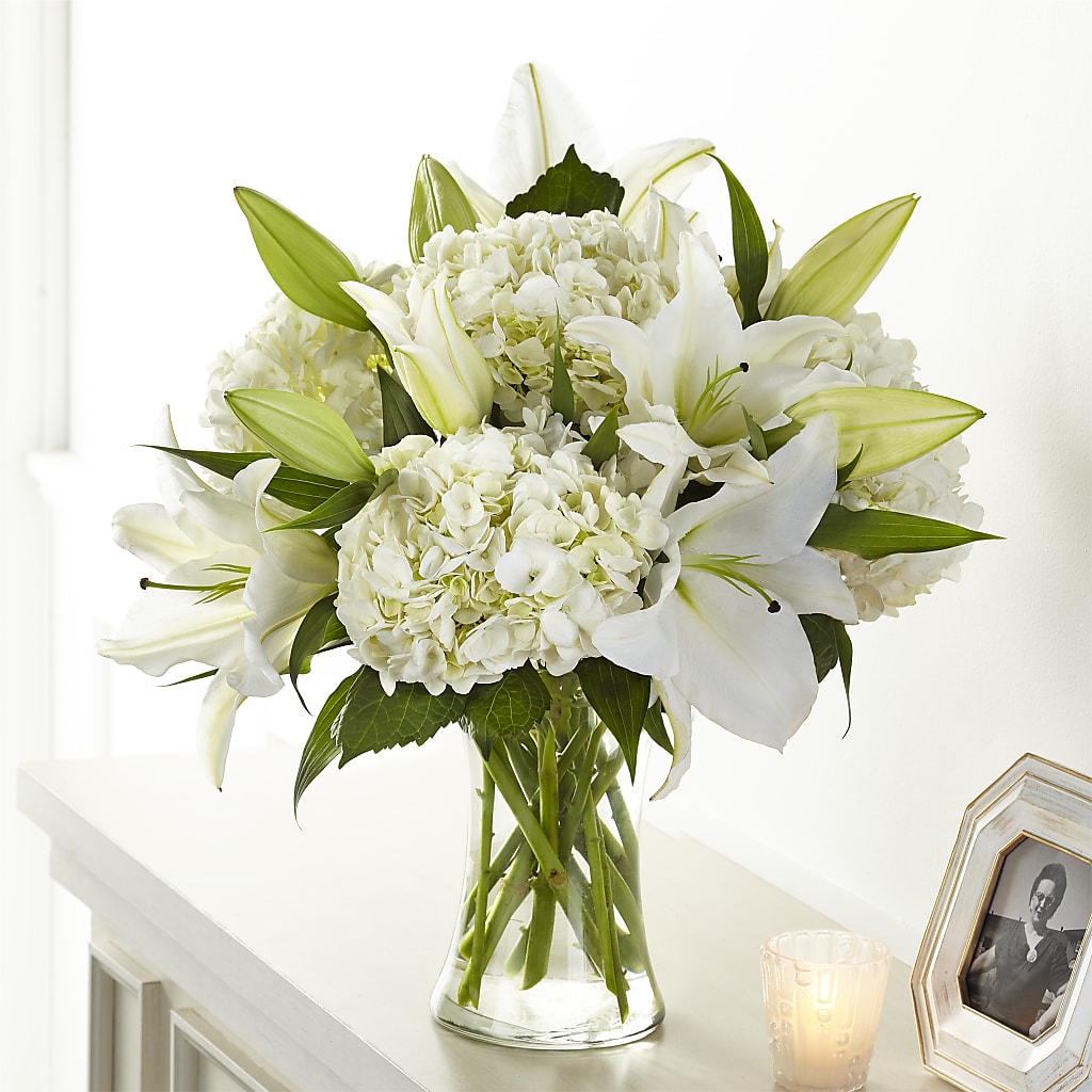 Compassionate Lily Bouquet – Rhonda Wolke Designs, Ottawa OH