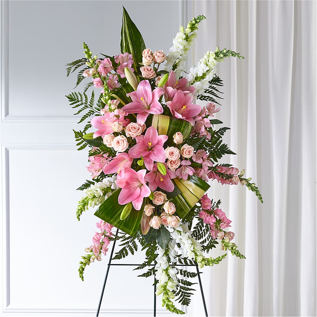 Elegant Embrace Standing Spray – Rhonda Wolke Designs, Ottawa OH