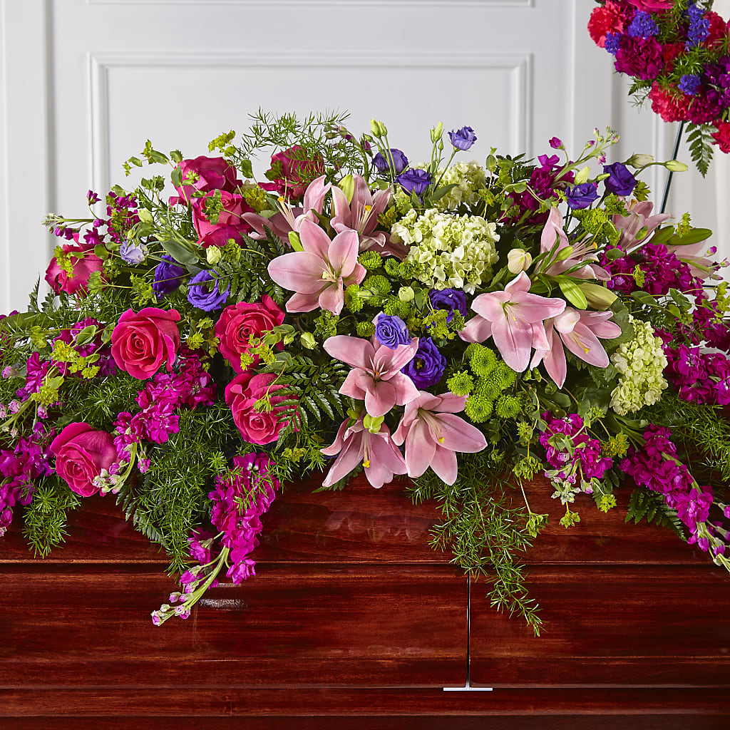 Radiant Tribute Casket Spray – Rhonda Wolke Designs, Ottawa OH