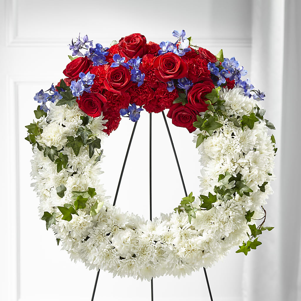 Patriotic Passion Wreath – Rhonda Wolke Designs, Ottawa OH