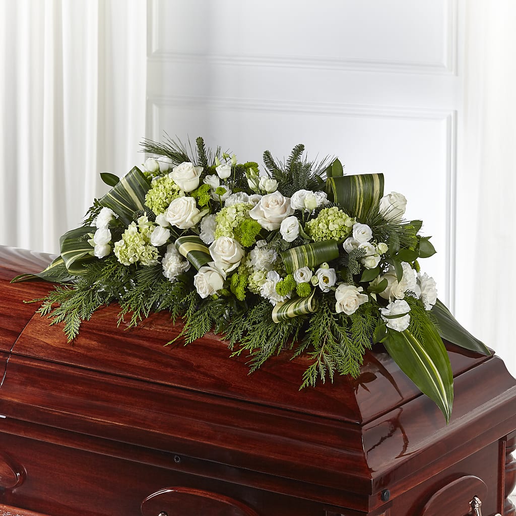 Hopeful Gesture Casket Spray – Rhonda Wolke Designs, Ottawa OH