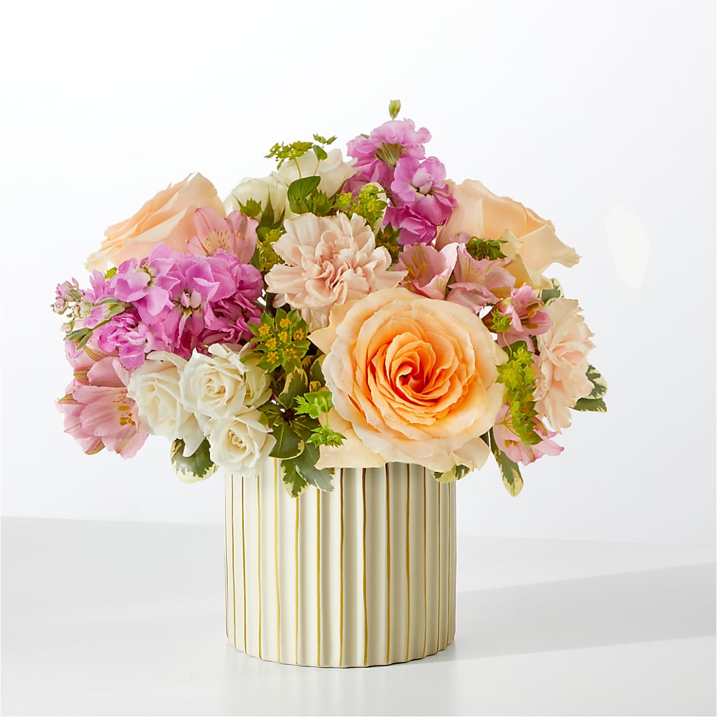 Paradise Bouquet with Ivory Vase – Rhonda Wolke Designs, Ottawa OH