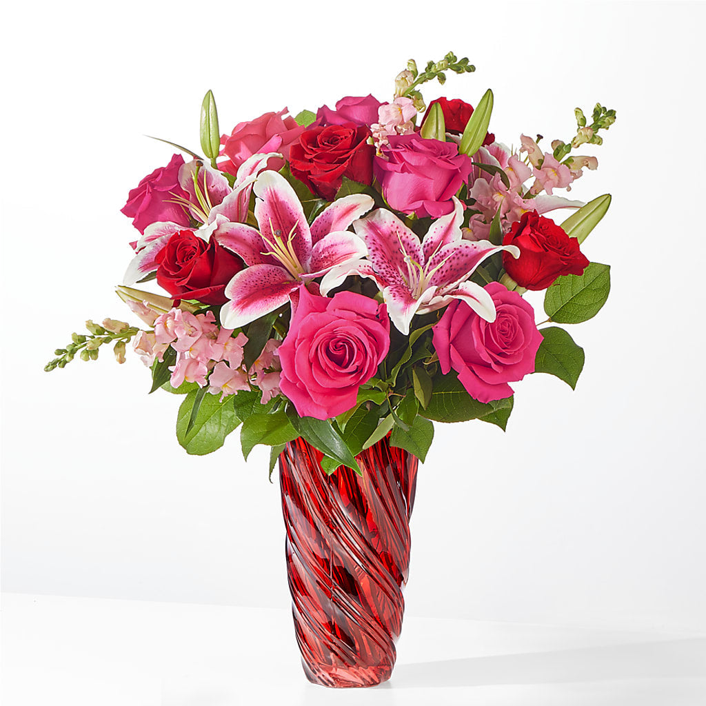 Always You Bouquet with Luxe Swirl Vase – Rhonda Wolke Designs, Ottawa OH