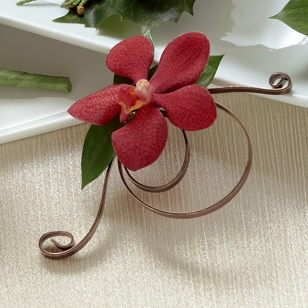 Red Mokara Boutonniere – Rhonda Wolke Designs, Ottawa OH