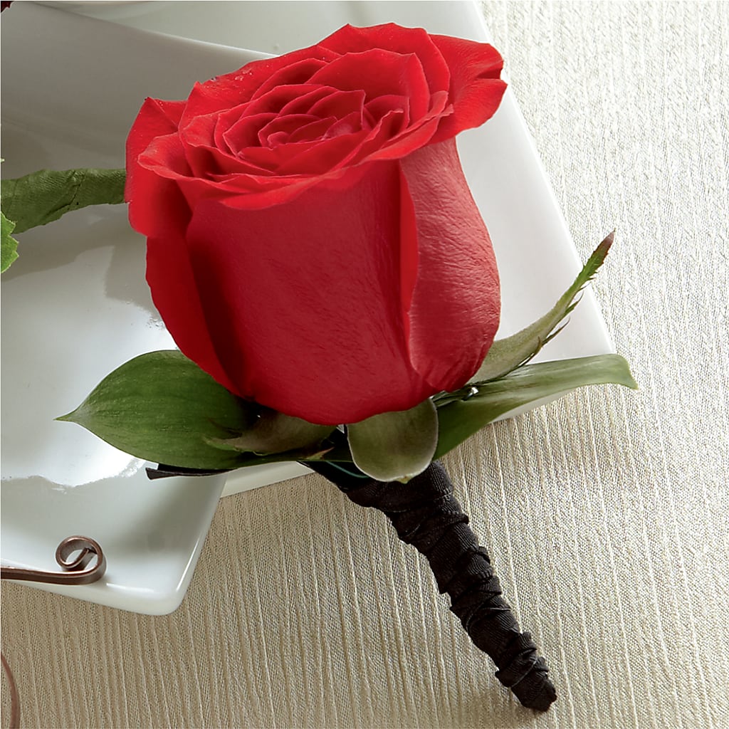 Red Rose Boutonniere – Rhonda Wolke Designs, Ottawa OH