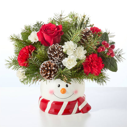 Jolly Snowman Bouquet –  Rhonda Wolke Designs, Ottawa OH