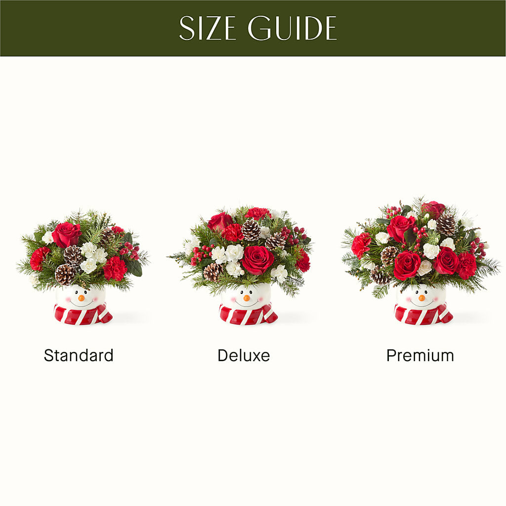 Jolly Snowman Bouquet –  Rhonda Wolke Designs, Ottawa OH