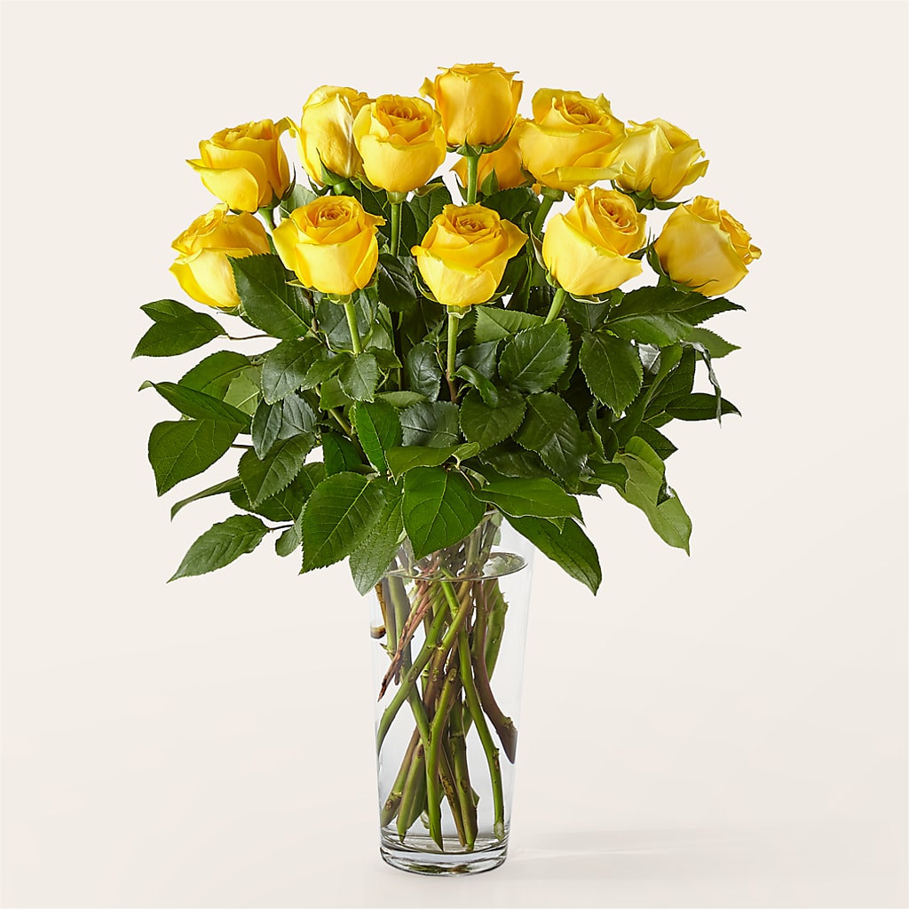 Long Stem Yellow Rose Bouquet –  Rhonda Wolke Designs, Ottawa OH