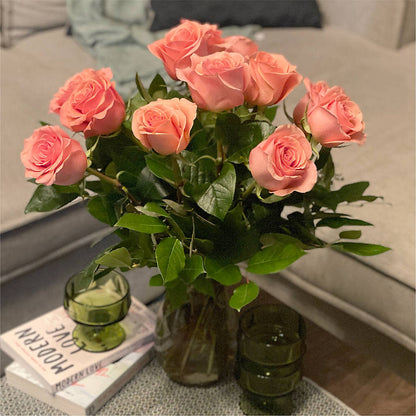 Long Stem Pink Rose Bouquet –  Rhonda Wolke Designs, Ottawa OH