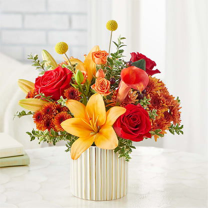 Scarlet Skies Bouquet –  Rhonda Wolke Designs, Ottawa OH