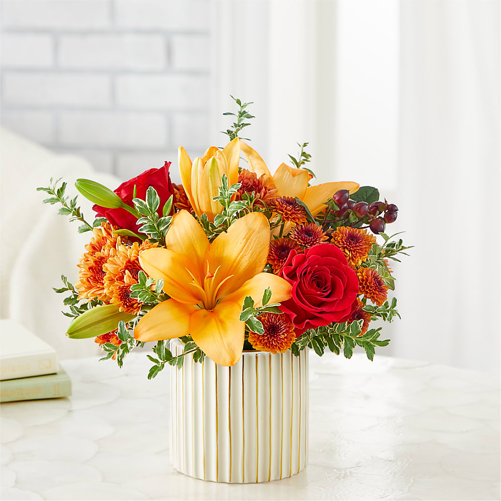 Scarlet Skies Bouquet –  Rhonda Wolke Designs, Ottawa OH