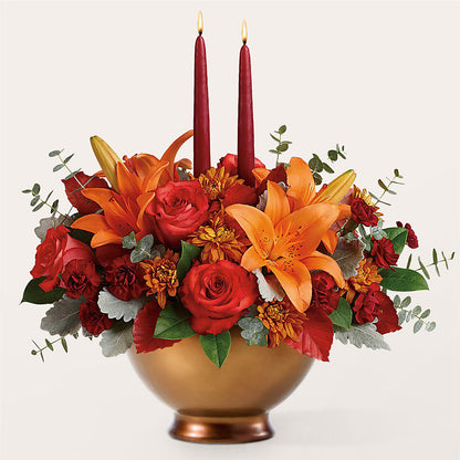 Fruits of Fall Centerpiece –  Rhonda Wolke Designs, Ottawa OH