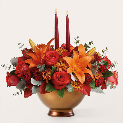 Fruits of Fall Centerpiece –  Rhonda Wolke Designs, Ottawa OH