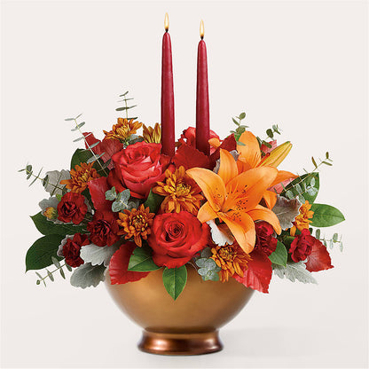 Fruits of Fall Centerpiece –  Rhonda Wolke Designs, Ottawa OH