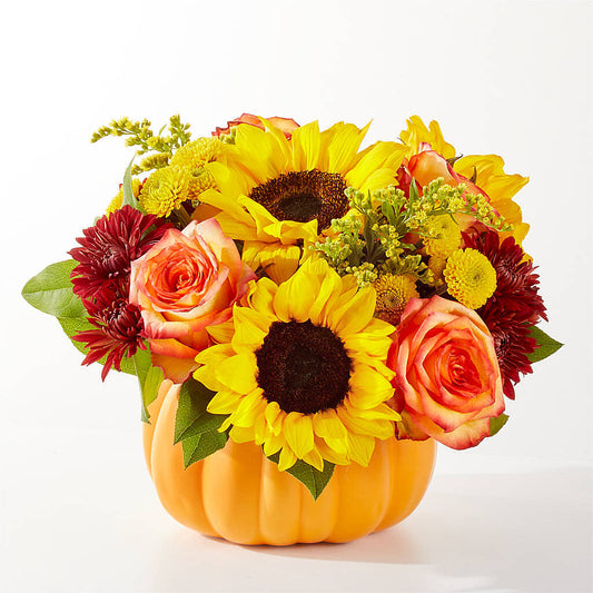 Golden Gourd Pumpkin Bouquet –  Rhonda Wolke Designs, Ottawa OH