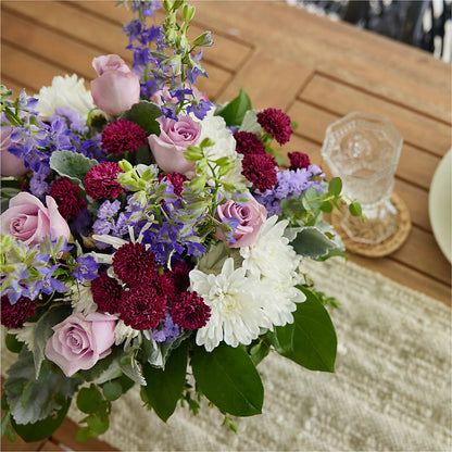 Violet Frost Bouquet –  Rhonda Wolke Designs, Ottawa OH