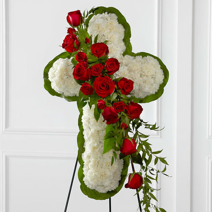 Floral Cross Easel –  Rhonda Wolke Designs, Ottawa OH
