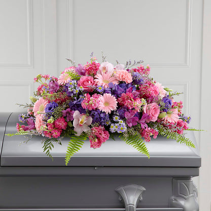 Glorious Garden Casket Spray –  Rhonda Wolke Designs, Ottawa OH