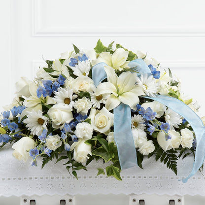 Tender Treasure Casket Spray –  Rhonda Wolke Designs, Ottawa OH