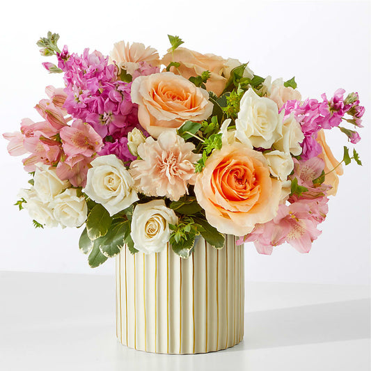 Paradise Bouquet with Ivory Vase –  Rhonda Wolke Designs, Ottawa OH