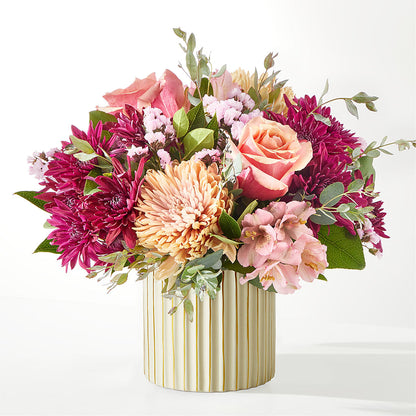 Berry Cobbler Bouquet with Ivory Vase –  Rhonda Wolke Designs, Ottawa OH