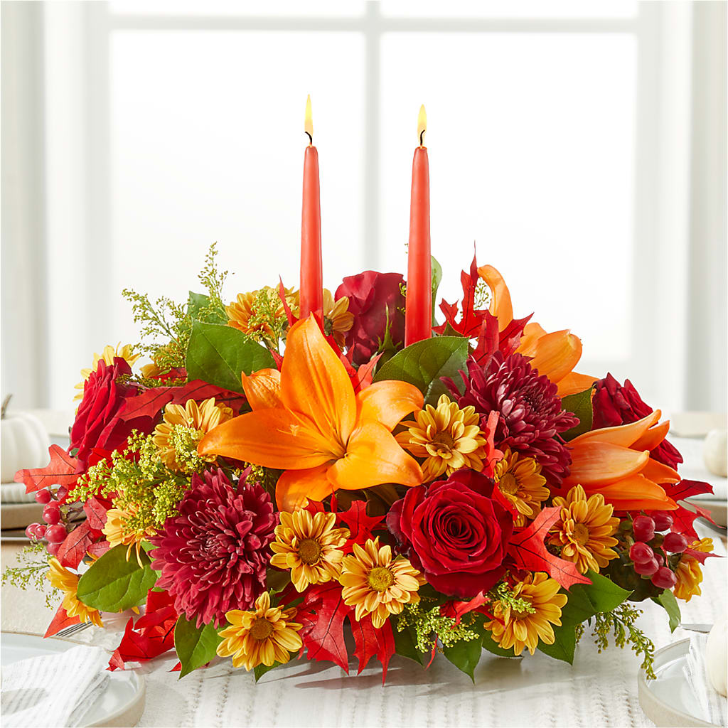 Autumn's Embrace Centerpiece –  Rhonda Wolke Designs, Ottawa OH