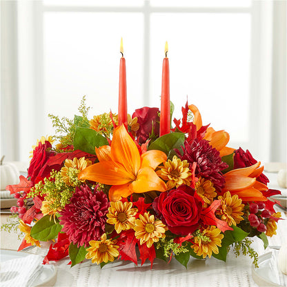 Autumn's Embrace Centerpiece –  Rhonda Wolke Designs, Ottawa OH