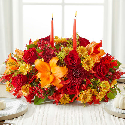 Autumn's Embrace Centerpiece –  Rhonda Wolke Designs, Ottawa OH