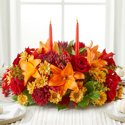 Autumn's Embrace Centerpiece –  Rhonda Wolke Designs, Ottawa OH
