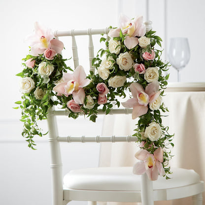 Orchid Rose Chair Décor –  Rhonda Wolke Designs, Ottawa OH