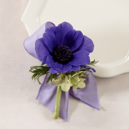 Purple Passion Boutonniere –  Rhonda Wolke Designs, Ottawa OH